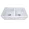 Nantucket Sinks Double Bowl Farmhouse Fireclay Sink with Filigree Apron FCFS3318D-Filigree - alternate 1